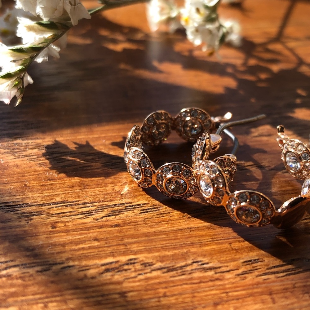 Dazzling Swarovski Crystal Post Hoops